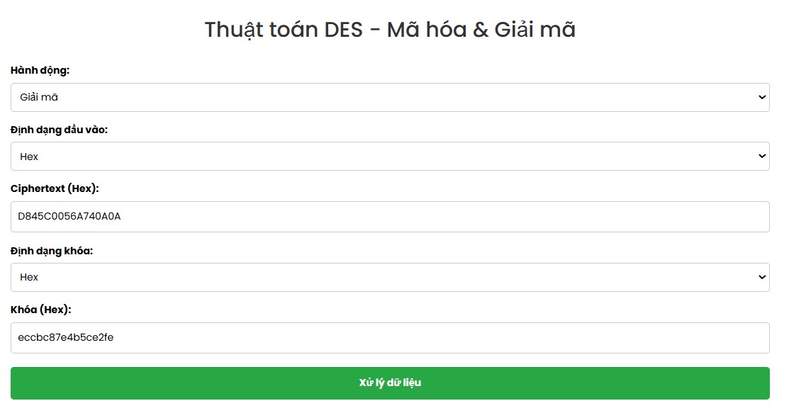 Giải mã thuật toán DES